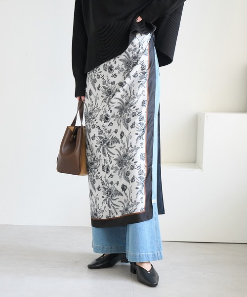 ROPE' PICNIC（ロペピクニック）の「90×90 アソートビンテージライクパターンスカーフ（バンダナ/スカーフ・レディース・ワイン/ブルー系その他4/ブラック系その他・FREE）」の2枚目の写真