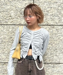 Ray BEAMS | リブ シャーリング カーディガン(カーディガン/ボレロ)