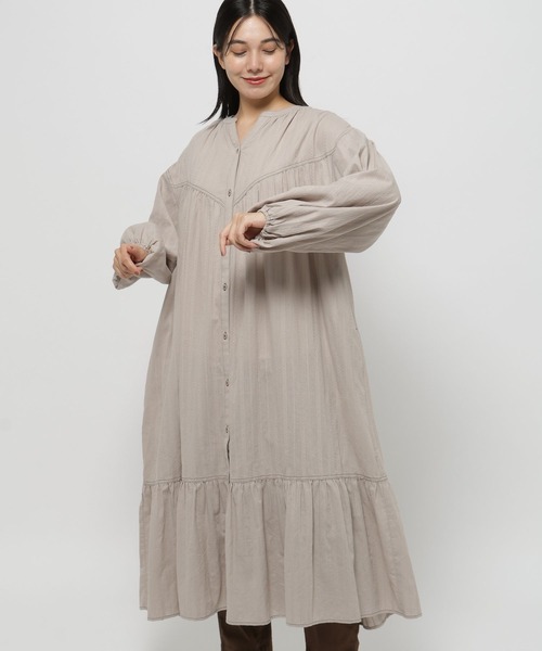 カラミストライプワンピース（ワンピース）｜niko and（ニコアンド