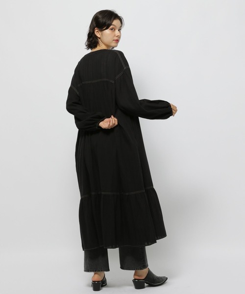 カラミストライプワンピース（ワンピース）｜niko and