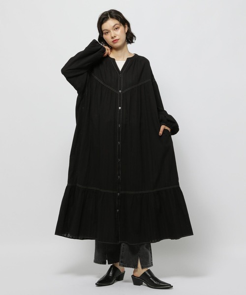 セール】カラミストライプワンピース（ワンピース）｜niko and