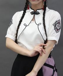 axes femme POETIQUE | 麻雀牌刺繍ブラウス(シャツ/ブラウス)