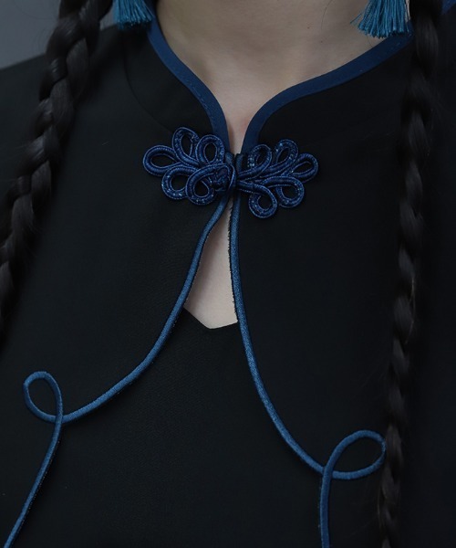 axes femme POETIQUE（アクシーズファムポエティック）の「麻雀牌刺繍ブラウス（シャツ/ブラウス・レディース・レッド/ホワイト/ブラック・MEDIUM）」の9枚目の写真