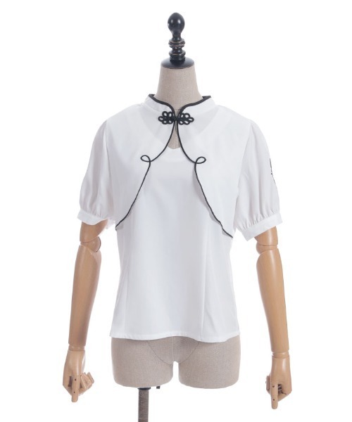 axes femme POETIQUE（アクシーズファムポエティック）の「麻雀牌刺繍ブラウス（シャツ/ブラウス・レディース・レッド/ホワイト/ブラック・MEDIUM）」の13枚目の写真