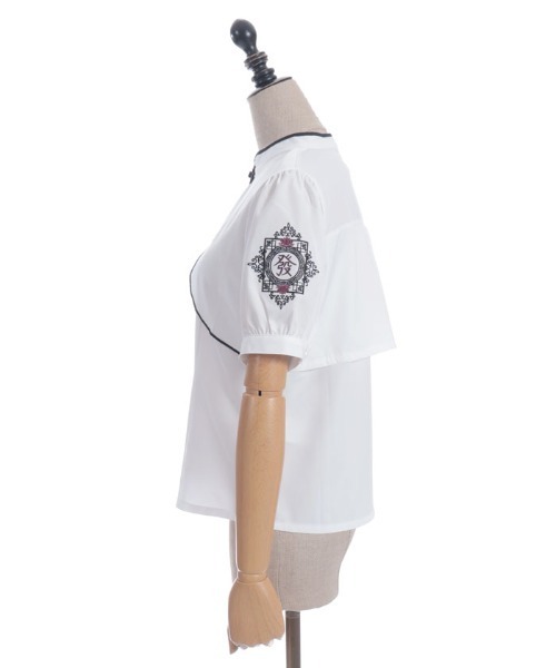 axes femme POETIQUE（アクシーズファムポエティック）の「麻雀牌刺繍ブラウス（シャツ/ブラウス・レディース・レッド/ホワイト/ブラック・MEDIUM）」の14枚目の写真