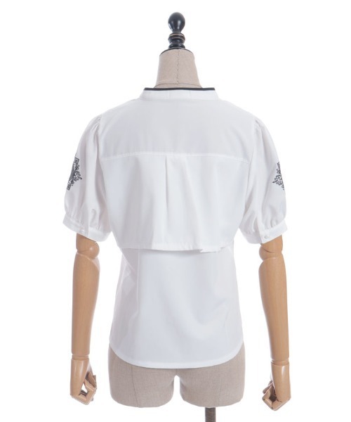 axes femme POETIQUE（アクシーズファムポエティック）の「麻雀牌刺繍ブラウス（シャツ/ブラウス・レディース・レッド/ホワイト/ブラック・MEDIUM）」の15枚目の写真