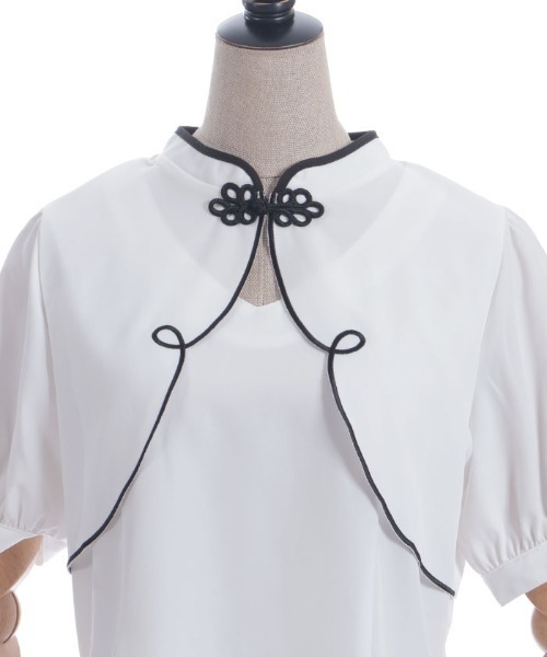 axes femme POETIQUE（アクシーズファムポエティック）の「麻雀牌刺繍ブラウス（シャツ/ブラウス・レディース・レッド/ホワイト/ブラック・MEDIUM）」の16枚目の写真