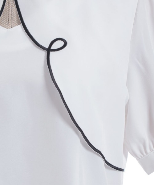 axes femme POETIQUE（アクシーズファムポエティック）の「麻雀牌刺繍ブラウス（シャツ/ブラウス・レディース・レッド/ホワイト/ブラック・MEDIUM）」の18枚目の写真