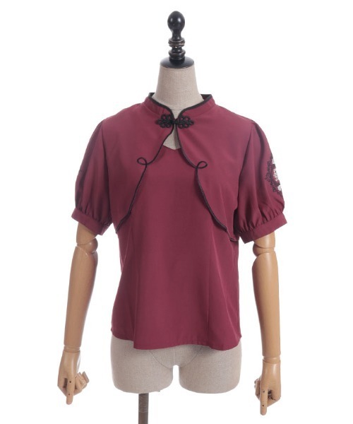 axes femme POETIQUE（アクシーズファムポエティック）の「麻雀牌刺繍ブラウス（シャツ/ブラウス・レディース・レッド/ホワイト/ブラック・MEDIUM）」の22枚目の写真