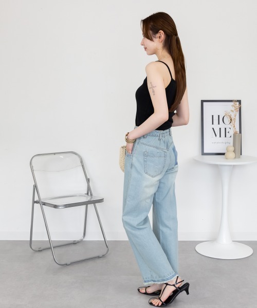 aity(アイティ)の「キーネックキャミソール コットン インナー トップス シンプル 無地 黒 白 夏服(キャミソール・レディース・ブラック/オフホワイト・L/LL/3L/4L/M)」の13枚目の写真