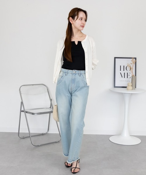 aity(アイティ)の「キーネックキャミソール コットン インナー トップス シンプル 無地 黒 白 夏服(キャミソール・レディース・ブラック/オフホワイト・L/LL/3L/4L/M)」の17枚目の写真
