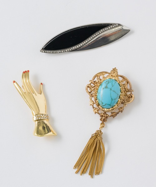 3set vintage like brooch【2025】/ ヴィンテージライクブローチB