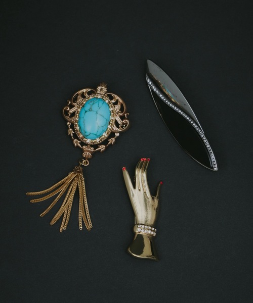 セール】3set vintage like brooch【2025】/ ヴィンテージライク