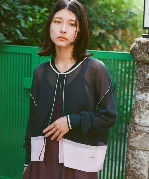 PAMM(p)see-through zip tops(jbg/Z[^[)