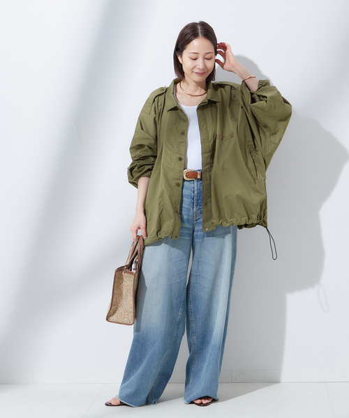 journal standard L'essage（ジャーナルスタンダードレサージュ）の「《追加》《別注》【ILL ONE EIGHTY/イル ワンエイティ】ショートブルゾン（ミリタリージャケット・レディース・グリーン/ブラック・MEDIUM）」の11枚目の写真