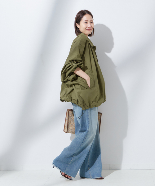 journal standard L'essage（ジャーナルスタンダードレサージュ）の「《追加》《別注》【ILL ONE EIGHTY/イル ワンエイティ】ショートブルゾン（ミリタリージャケット・レディース・グリーン/ブラック・MEDIUM）」の12枚目の写真