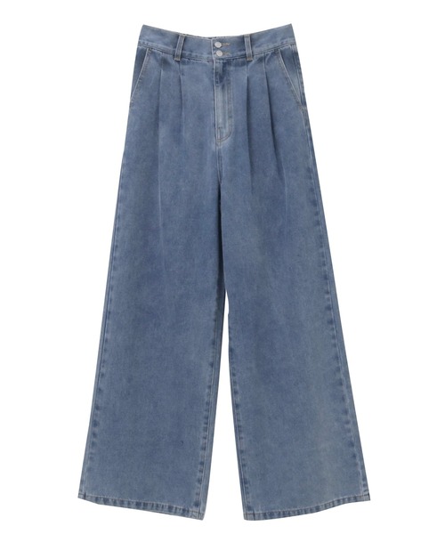 itto...（イット）の「デニムタックパンツ（デニムパンツ・レディース・ブルー/ワンウォッシュ・M/L）」の12枚目の写真
