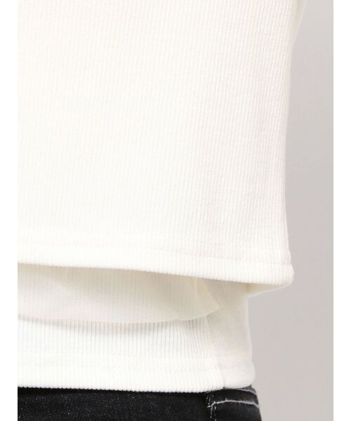 RESEXXY(リゼクシー)の「チュールドッキングアンサンブルトップス(Tシャツ/カットソー・レディース・グレー/ブラック/ホワイト・FREE)」の4枚目の写真
