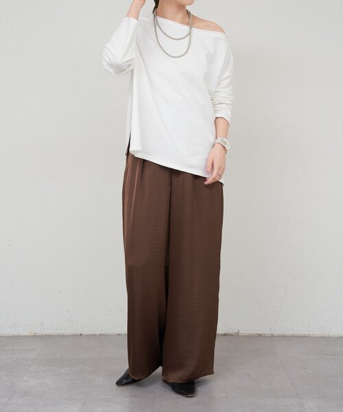 SHENERY(シーナリー)の「サイドスリットオフショルスウェット(Tシャツ/カットソー・レディース・グレー系その他/ベージュ/ホワイト・FREE)」の5枚目の写真