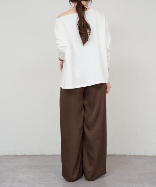 SHENERY(シーナリー)の「サイドスリットオフショルスウェット(Tシャツ/カットソー・レディース・グレー系その他/ベージュ/ホワイト・FREE)」の10枚目の写真