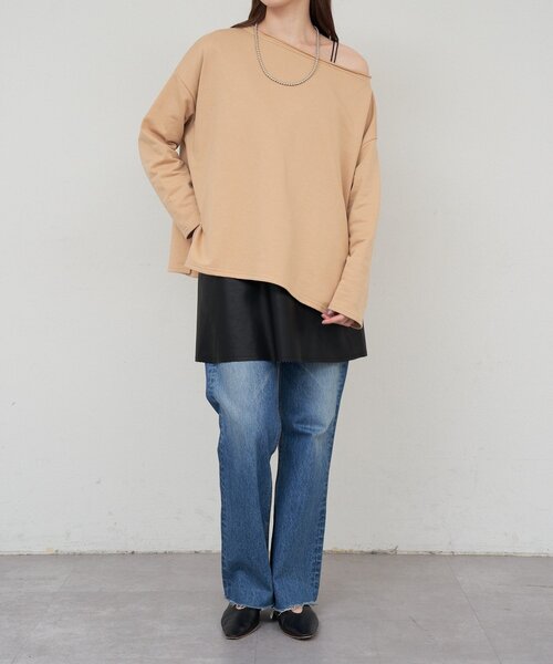 SHENERY(シーナリー)の「サイドスリットオフショルスウェット(Tシャツ/カットソー・レディース・グレー系その他/ベージュ/ホワイト・FREE)」の13枚目の写真