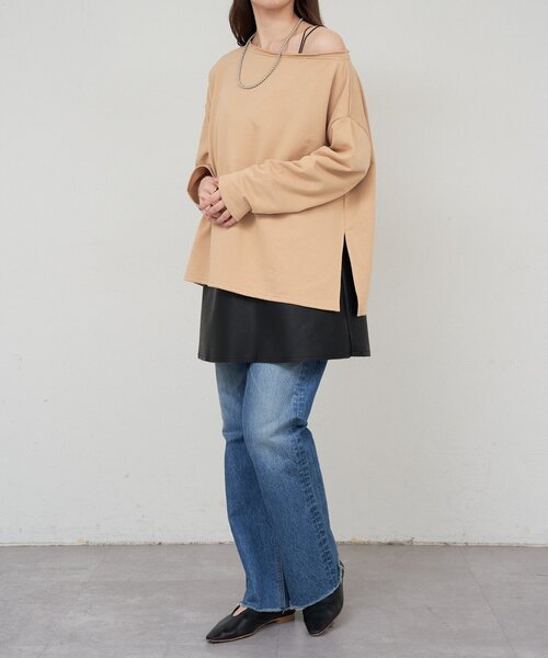 SHENERY(シーナリー)の「サイドスリットオフショルスウェット(Tシャツ/カットソー・レディース・グレー系その他/ベージュ/ホワイト・FREE)」の16枚目の写真