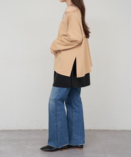 SHENERY(シーナリー)の「サイドスリットオフショルスウェット(Tシャツ/カットソー・レディース・グレー系その他/ベージュ/ホワイト・FREE)」の12枚目の写真