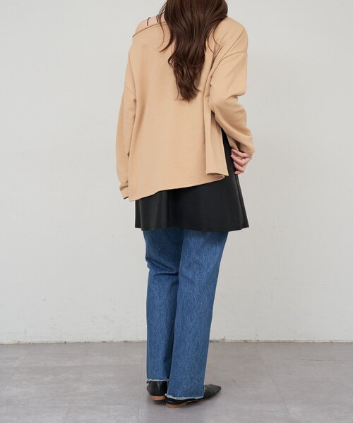 SHENERY(シーナリー)の「サイドスリットオフショルスウェット(Tシャツ/カットソー・レディース・グレー系その他/ベージュ/ホワイト・FREE)」の8枚目の写真