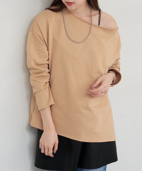 SHENERY(シーナリー)の「サイドスリットオフショルスウェット(Tシャツ/カットソー・レディース・グレー系その他/ベージュ/ホワイト・FREE)」の9枚目の写真
