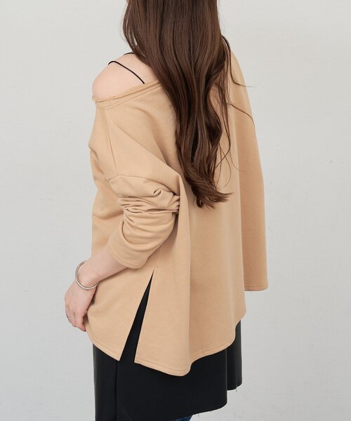 SHENERY(シーナリー)の「サイドスリットオフショルスウェット(Tシャツ/カットソー・レディース・グレー系その他/ベージュ/ホワイト・FREE)」の20枚目の写真