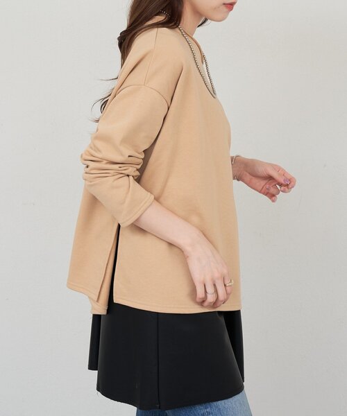 SHENERY(シーナリー)の「サイドスリットオフショルスウェット(Tシャツ/カットソー・レディース・グレー系その他/ベージュ/ホワイト・FREE)」の19枚目の写真