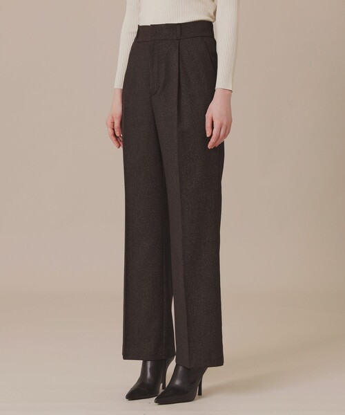 MACKINTOSH LONDON（マッキントッシュ ロンドン）の「ウールヘアラインストライプパンツ（その他パンツ・レディース・ダークブラウン・38）」の6枚目の写真