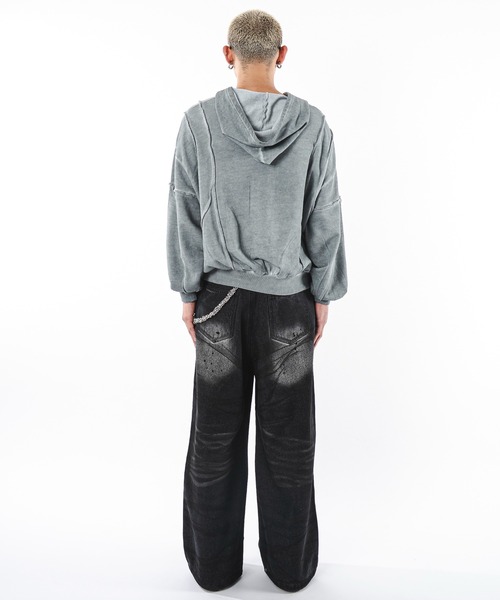 SHORT ROUND（ショートラウンド）の「SHORT ROUND/スーパーバギーダーティデニムパンツ（デニムパンツ・メンズ・ブラック系3/コバルトブルー・LARGE/MEDIUM）」の9枚目の写真