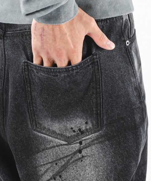 SHORT ROUND（ショートラウンド）の「SHORT ROUND/スーパーバギーダーティデニムパンツ（デニムパンツ・メンズ・ブラック系3/コバルトブルー・LARGE/MEDIUM）」の5枚目の写真