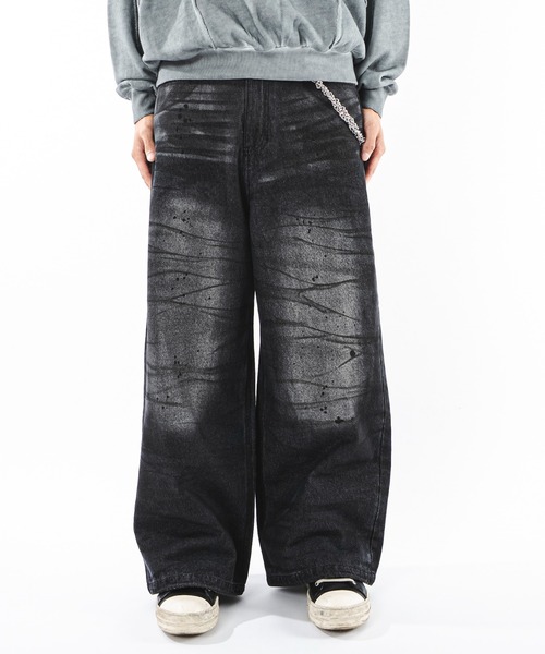 SHORT ROUND（ショートラウンド）の「SHORT ROUND/スーパーバギーダーティデニムパンツ（デニムパンツ・メンズ・ブラック系3/コバルトブルー・LARGE/MEDIUM）」の19枚目の写真