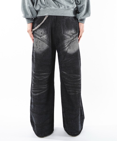 SHORT ROUND（ショートラウンド）の「SHORT ROUND/スーパーバギーダーティデニムパンツ（デニムパンツ・メンズ・ブラック系3/コバルトブルー・LARGE/MEDIUM）」の21枚目の写真