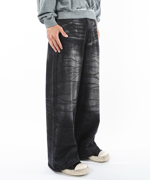 SHORT ROUND（ショートラウンド）の「SHORT ROUND/スーパーバギーダーティデニムパンツ（デニムパンツ・メンズ・ブラック系3/コバルトブルー・LARGE/MEDIUM）」の22枚目の写真