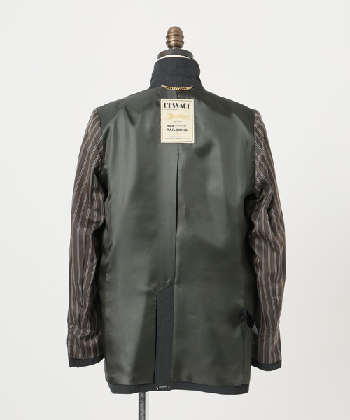 journal standard L'essage(ジャーナルスタンダードレサージュ)の「《追加5》ヴィスポリギャバブレザージャケット(その他アウター・レディース・グレー/ネイビー・FREE)」の5枚目の写真