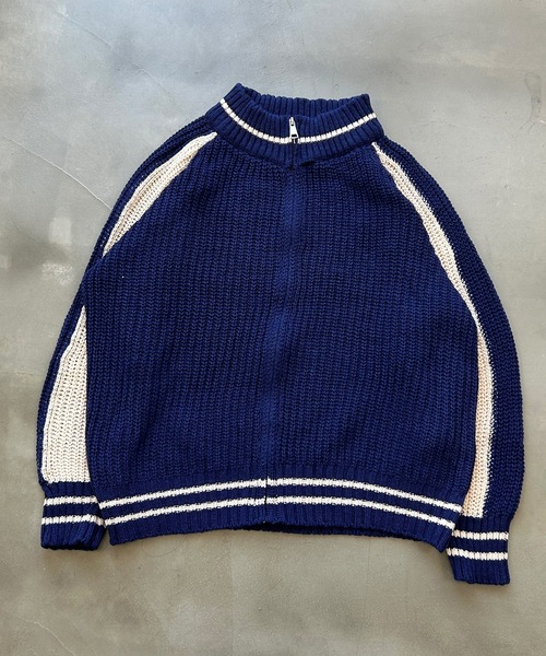 UNDERSTATEMENTs（アンダーステイトメント）の「【ユニセックス】スカジャンドライバーズニット（ニット/セーター・メンズ・ネイビー・FREE）」の3枚目の写真