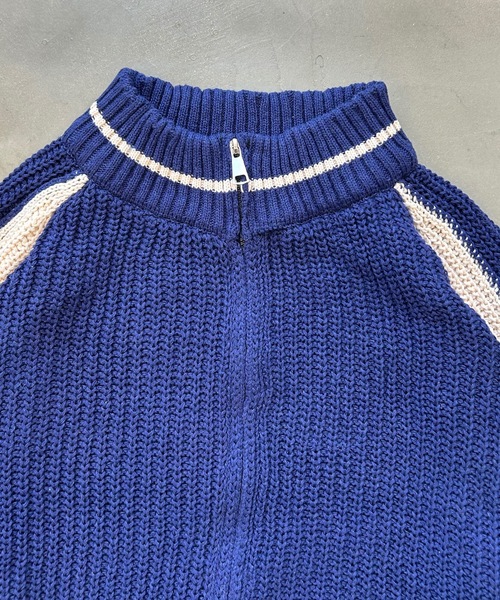 UNDERSTATEMENTs（アンダーステイトメント）の「【ユニセックス】スカジャンドライバーズニット（ニット/セーター・メンズ・ネイビー・FREE）」の5枚目の写真