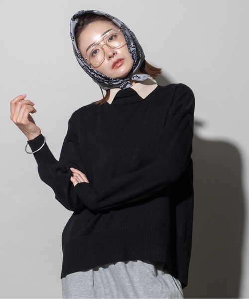 lodie（ロディ）の「襟付きタートルニット（ニット/セーター・レディース・ブラック系その他/ブラック/ベージュ系その他/グレー・FREE）」の7枚目の写真