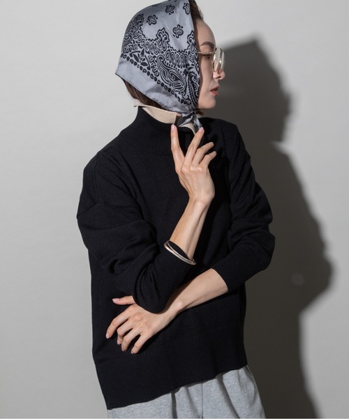 lodie（ロディ）の「襟付きタートルニット（ニット/セーター・レディース・ブラック系その他/ブラック/ベージュ系その他/グレー・FREE）」の18枚目の写真