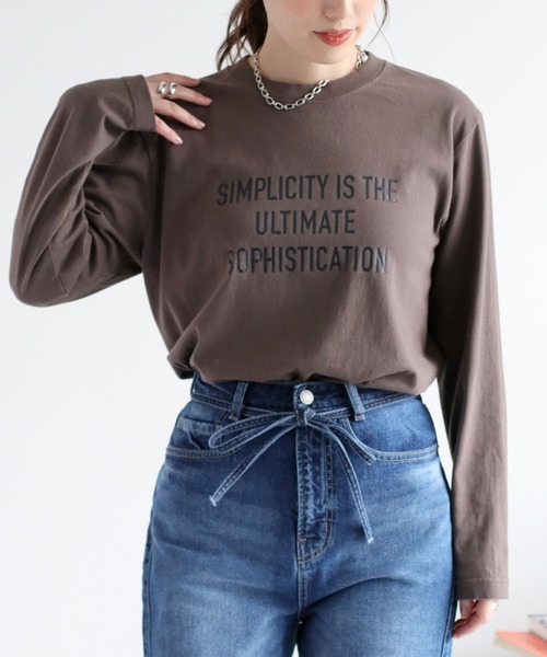 cepo（セポ）の「ロゴプリントロングスリーブTee（Tシャツ/カットソー・レディース・ホワイト系1/ホワイト系2/ブラック系/ブラウン系・M）」の4枚目の写真