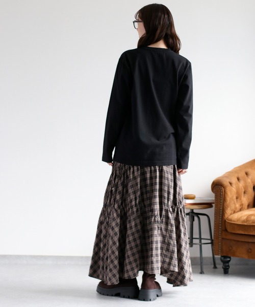 cepo（セポ）の「ロゴプリントロングスリーブTee（Tシャツ/カットソー・レディース・ホワイト系1/ホワイト系2/ブラック系/ブラウン系・M）」の18枚目の写真