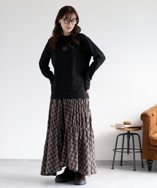 cepo（セポ）の「ロゴプリントロングスリーブTee（Tシャツ/カットソー・レディース・ホワイト系1/ホワイト系2/ブラック系/ブラウン系・M）」の16枚目の写真