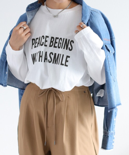 cepo（セポ）の「ロゴプリントロングスリーブTee（Tシャツ/カットソー・レディース・ホワイト系1/ホワイト系2/ブラック系/ブラウン系・M）」の21枚目の写真