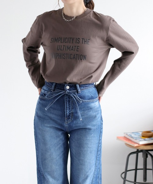 cepo（セポ）の「ロゴプリントロングスリーブTee（Tシャツ/カットソー・レディース・ホワイト系1/ホワイト系2/ブラック系/ブラウン系・M）」の8枚目の写真