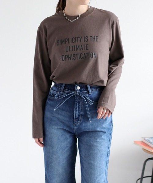 cepo（セポ）の「ロゴプリントロングスリーブTee（Tシャツ/カットソー・レディース・ホワイト系1/ホワイト系2/ブラック系/ブラウン系・M）」の9枚目の写真