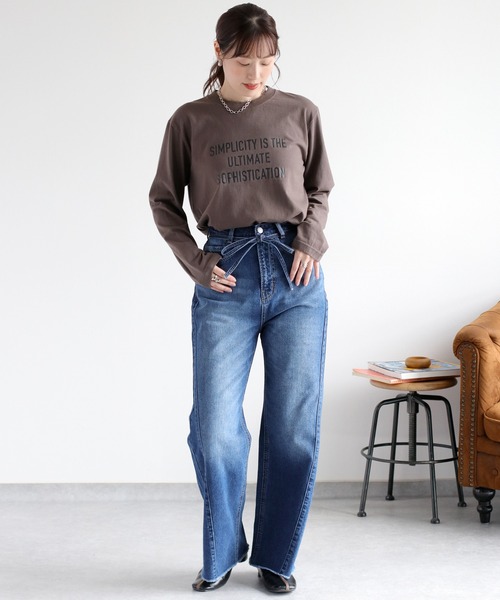 cepo（セポ）の「ロゴプリントロングスリーブTee（Tシャツ/カットソー・レディース・ホワイト系1/ホワイト系2/ブラック系/ブラウン系・M）」の12枚目の写真