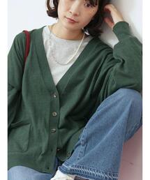 Samansa Mos2 blue（サマンサモスモスブルー）の「マルチスタイルVネックカーディガン（カーディガン/ボレロ）」